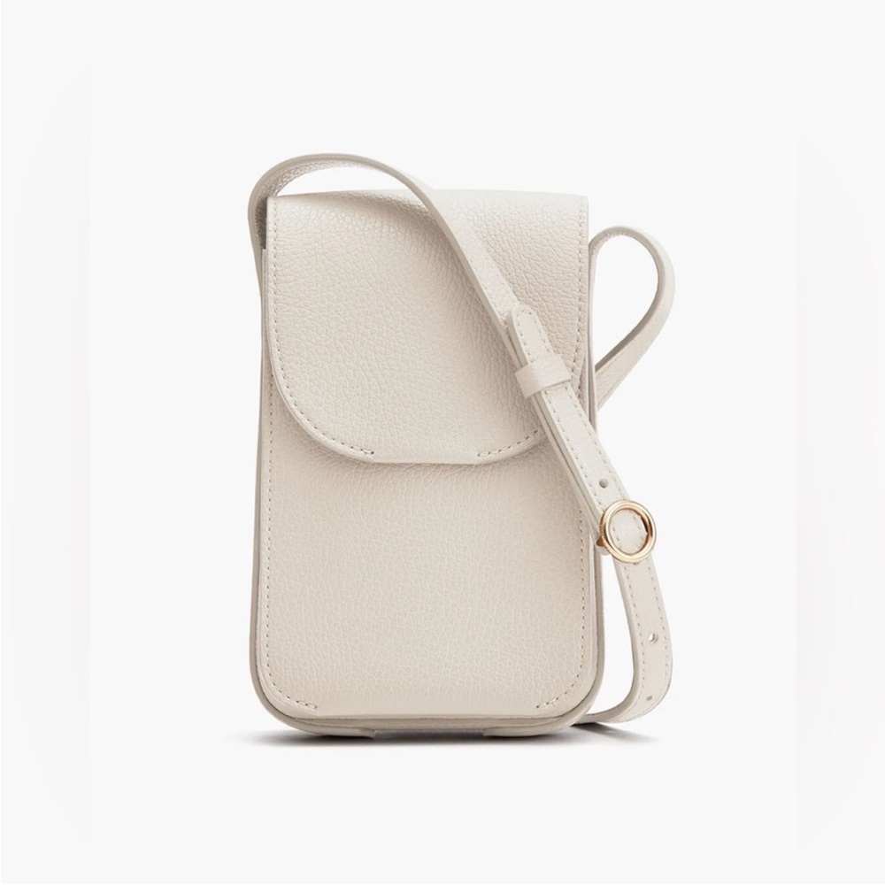 Cuyana Small Crossbody Phone Bag in Ivory
